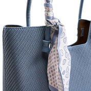 2-in-1 Textured Tote Set - Blue