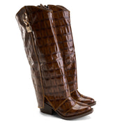 Croc-Effect Long Boot - Havan