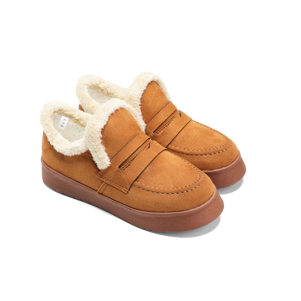 Loafer Style Ankle Boots - Camel