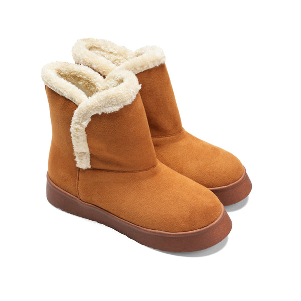 Warm-Lined Boots - Camel