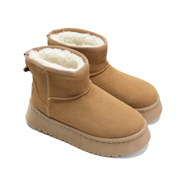 Ultra-Soft Mini Boots for Cold Weather - Camel