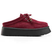 Beaded Moc-Toe Clogs - Maroon