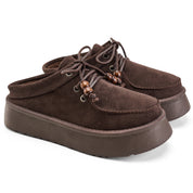 Beaded Moc-Toe Clogs - Brown