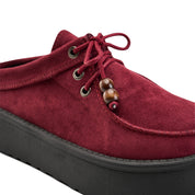 Beaded Moc-Toe Clogs - Maroon