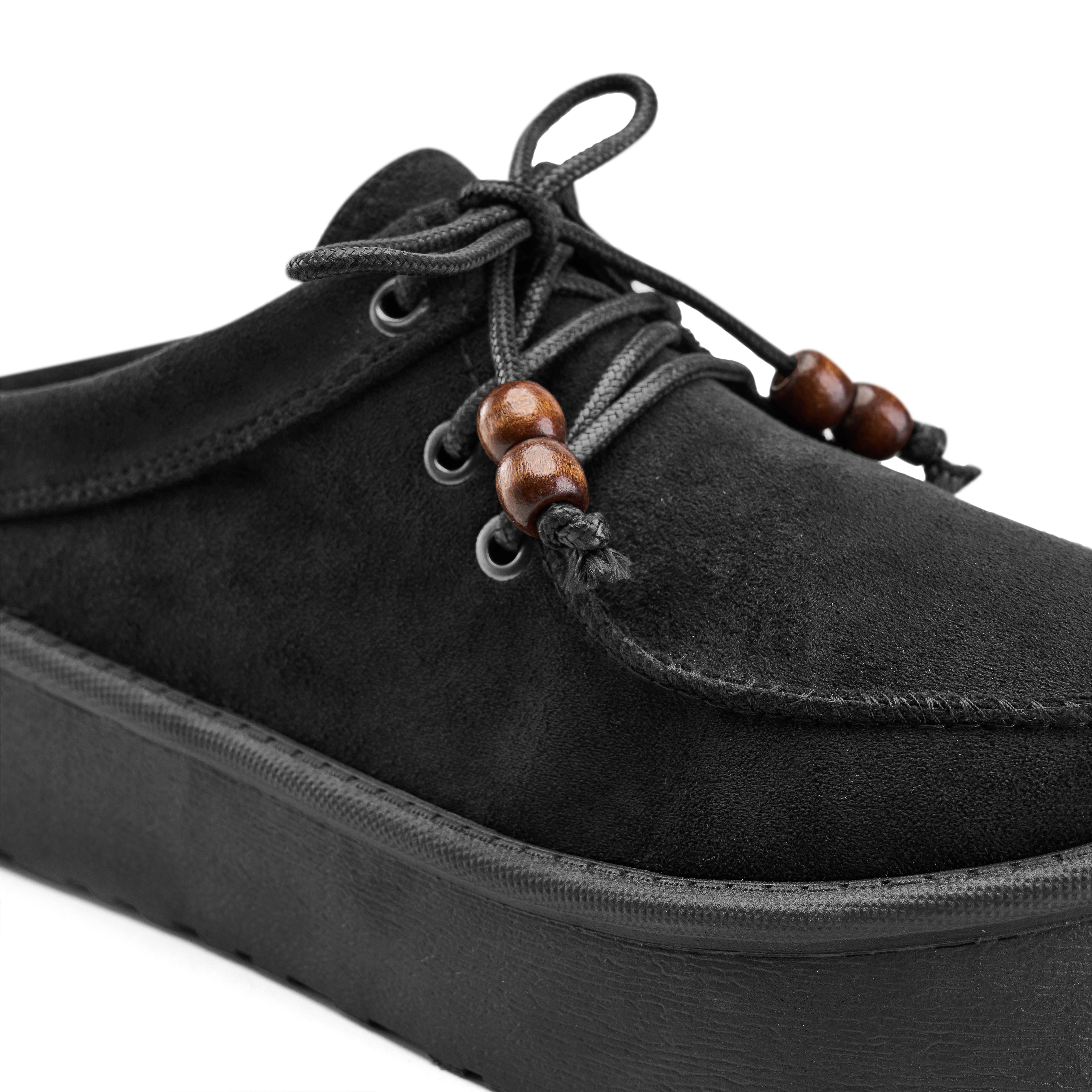 Beaded Moc-Toe Clogs - Black