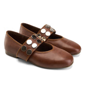 Round Toe Studded Flats - Havan