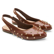 Studded Slingback Flats - Havan