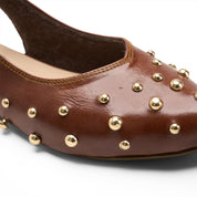 Studded Slingback Flats - Havan