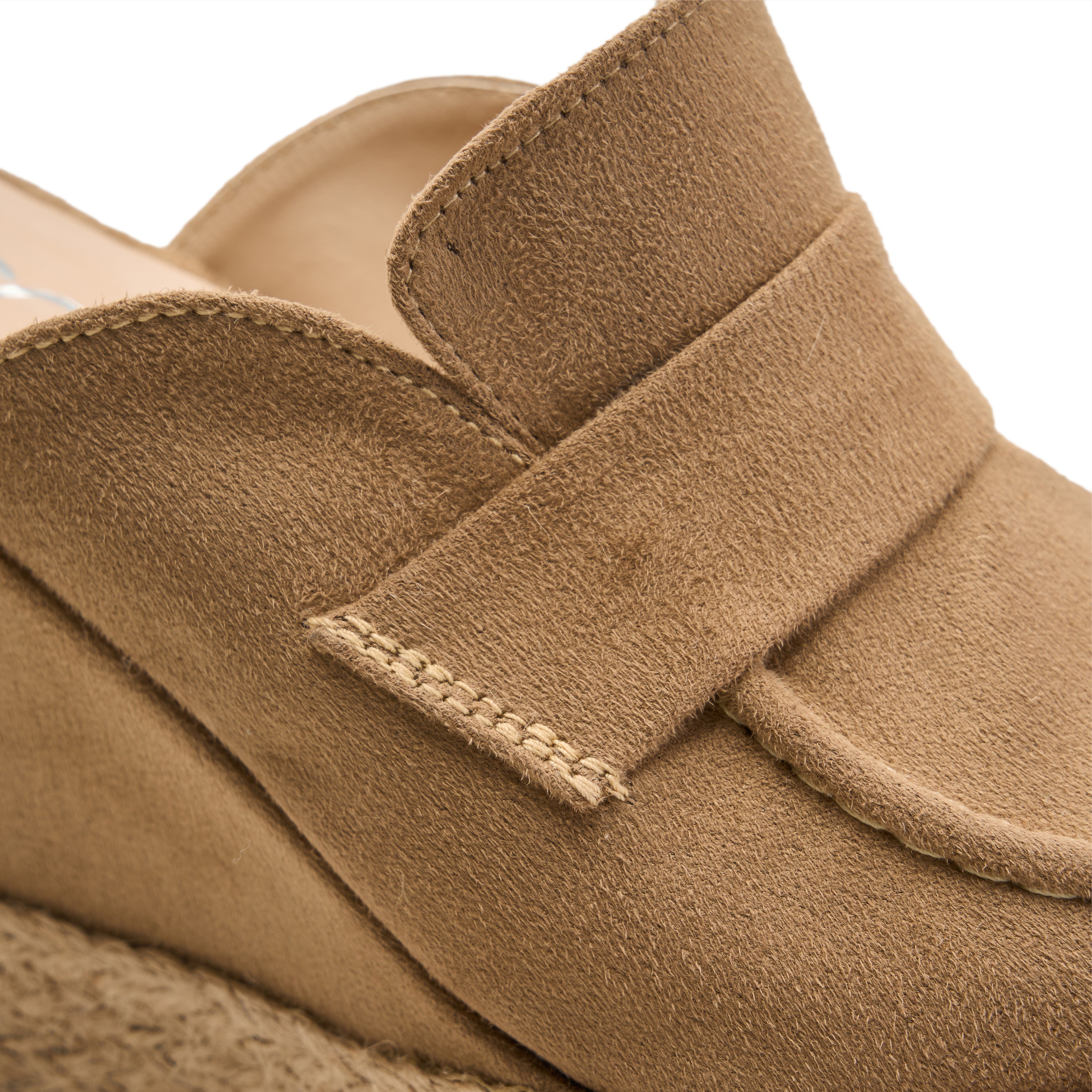 Suede Espadrille Mules - Cafe