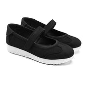 Breathable Strap Flats - Black
