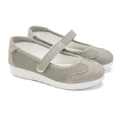 Breathable Strap Flats - Gray