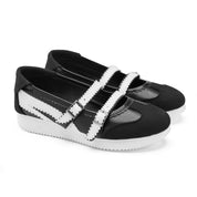 Multi-Strap Buckle Flats - Black
