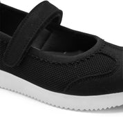 Breathable Strap Flats - Black
