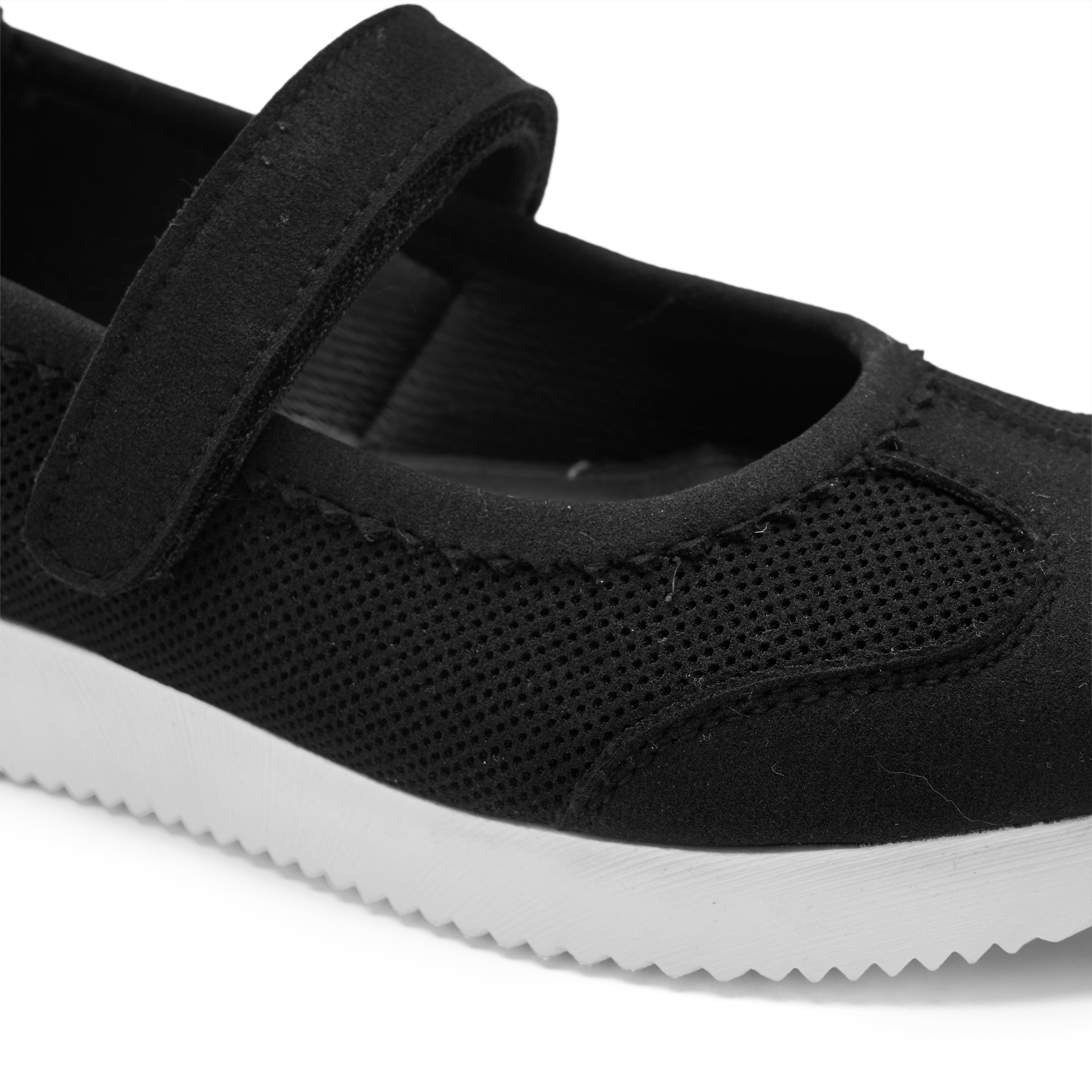 Breathable Strap Flats - Black