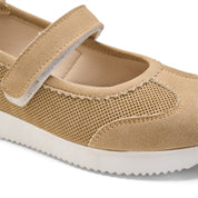Breathable Strap Flats - Beige