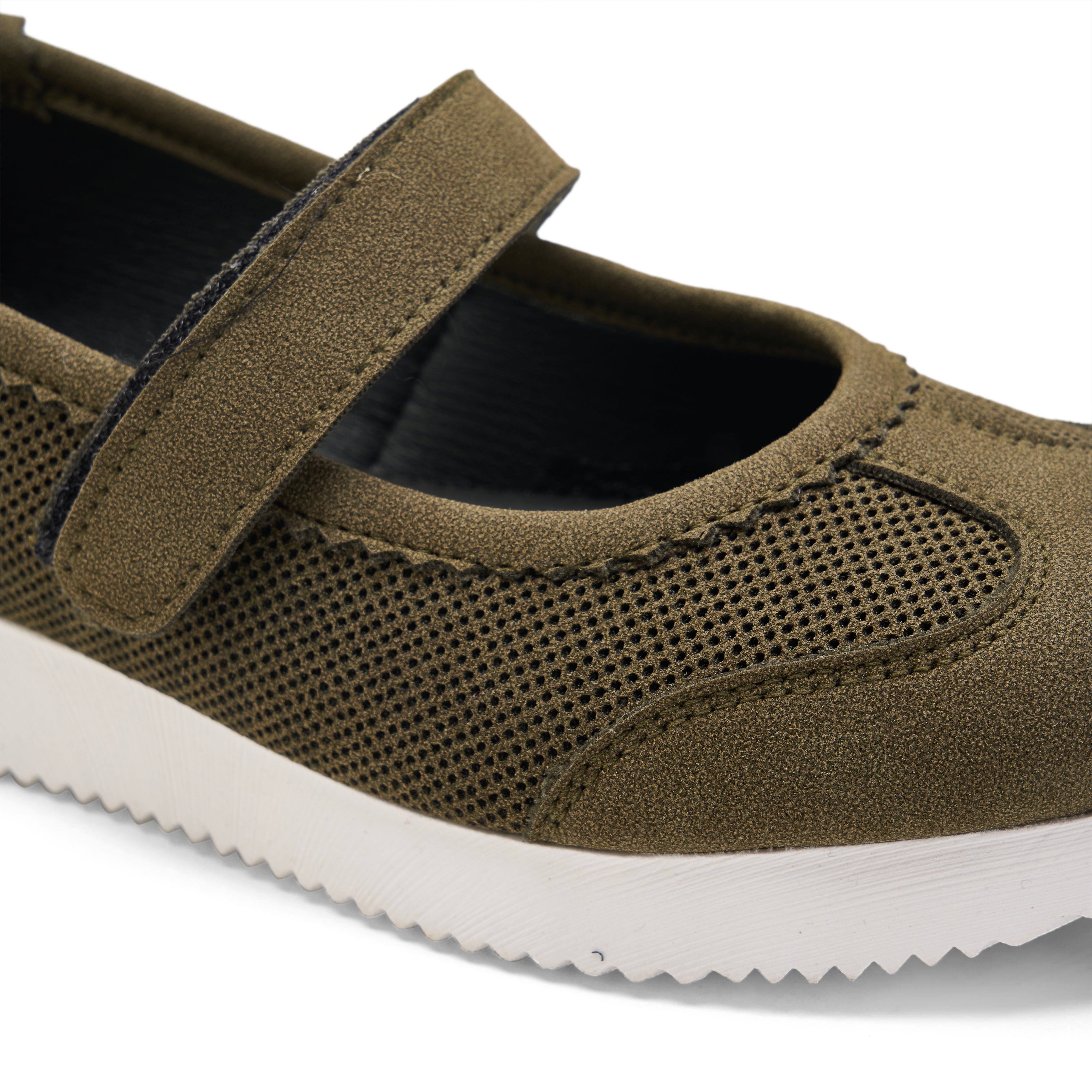 Breathable Strap Flats - Dark green