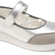 Metallic Mary Jane Flats - Silver