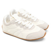 Contoured Suede Sneakers - Gray