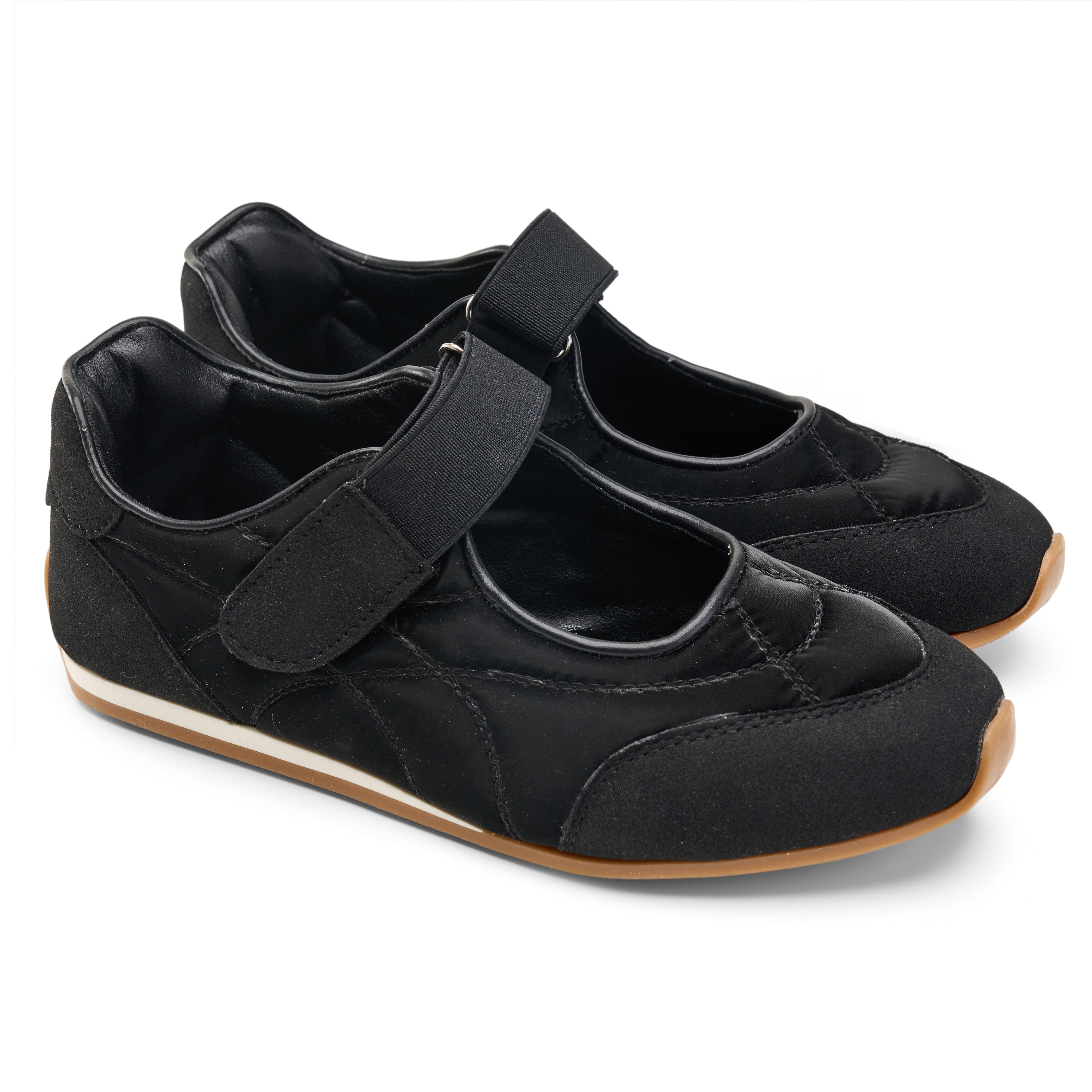 Sporty Mary Jane Sneakers - Black