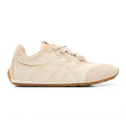 Contoured Suede Sneakers - Beige