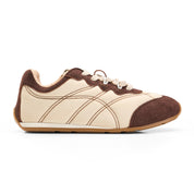 Contoured Suede Sneakers - Brown