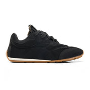 Contoured Suede Sneakers - Black