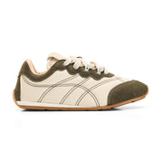 Contoured Suede Sneakers - Dark Green