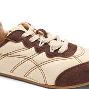 Contoured Suede Sneakers - Brown