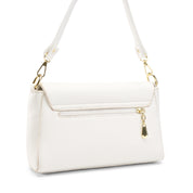 Chic Envelope Shoulder Bag with Extra Strap - White