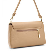 Chic Envelope Shoulder Bag with Extra Strap - Cafe