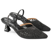 Luminous Lattice Heels - Black