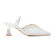 Starlight Mesh Heels - Silver