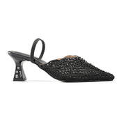 Starlight Mesh Heels - Black