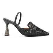 Royal Mesh Heels - Black