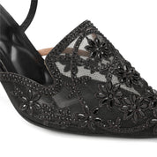 Royal Mesh Heels - Black