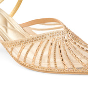 Luminous Lattice Heels - Gold