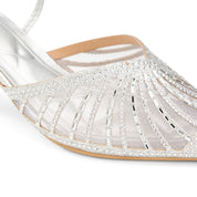 Luminous Lattice Heels - Silver