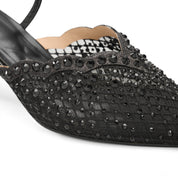 Starlight Mesh Heels - Black