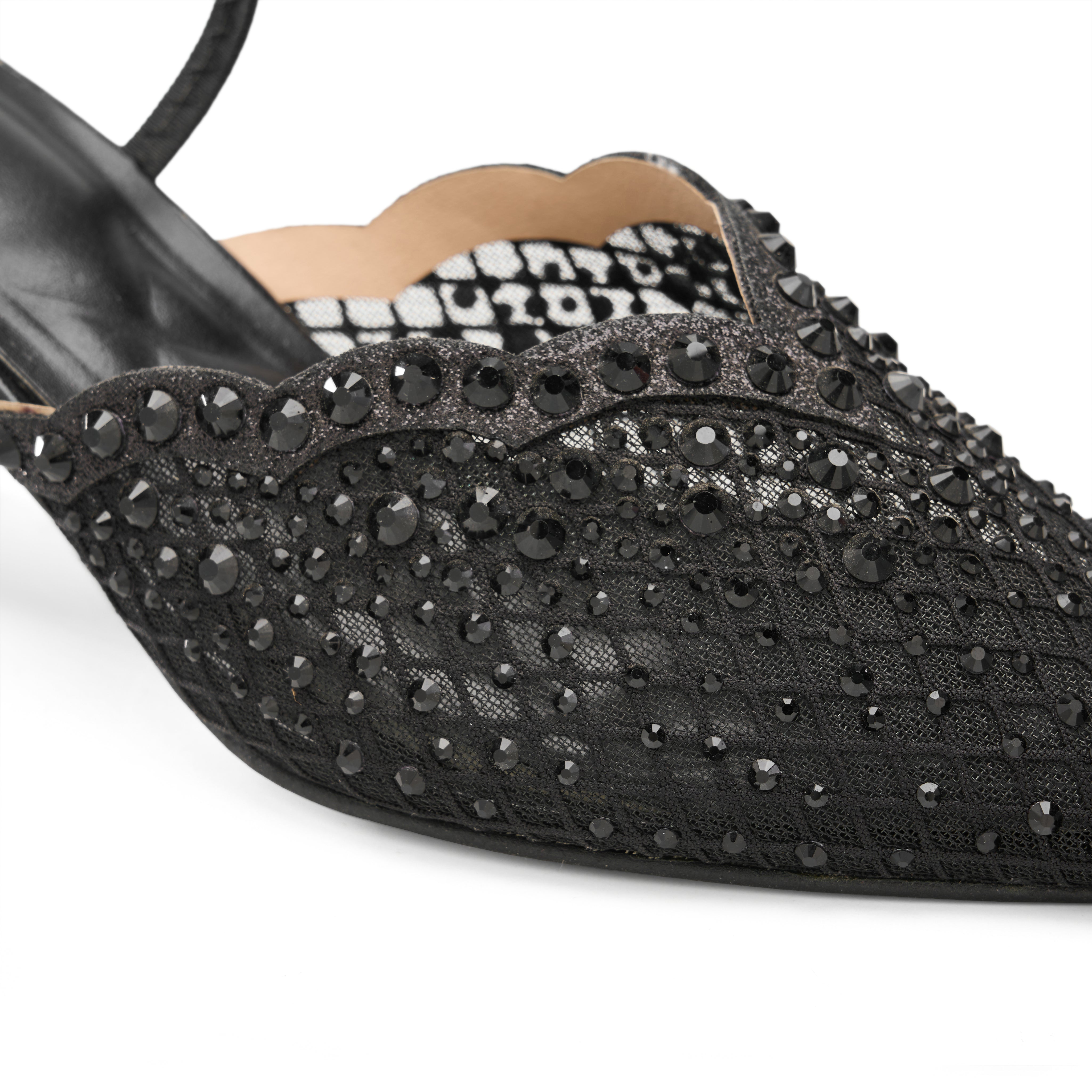 Starlight Mesh Heels - Black