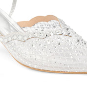 Starlight Mesh Heels - Silver