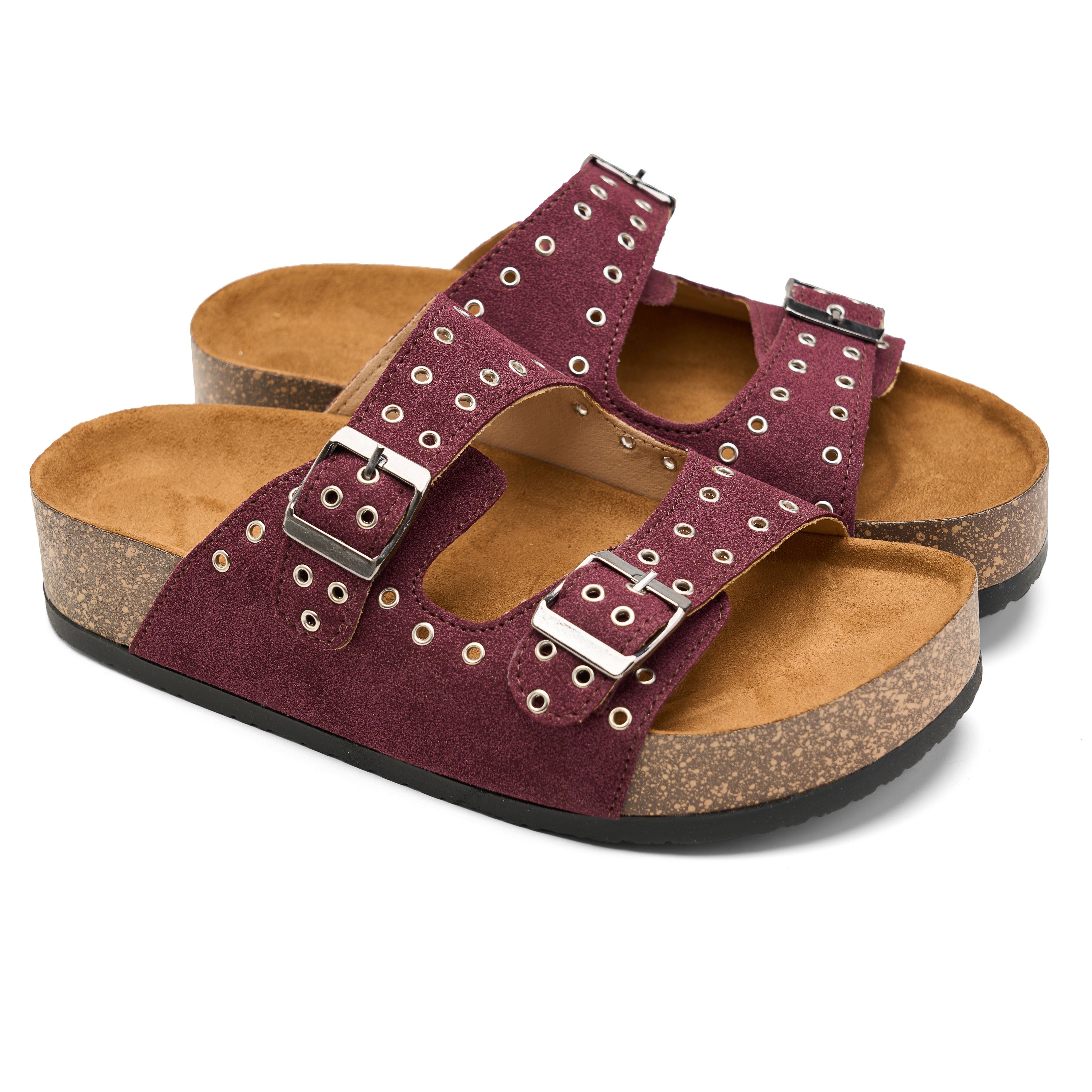 Grommet Glide Slides - Maroon
