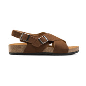 The Minimalist Criss-Cross Sandal - Brown