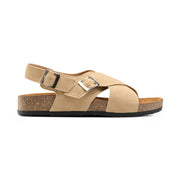 The Minimalist Criss-Cross Sandal - Beige