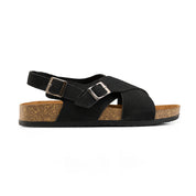 The Minimalist Criss-Cross Sandal - Black
