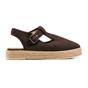 Modern Slingback Espadrilles - Brown