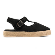 Modern Slingback Espadrilles - Black