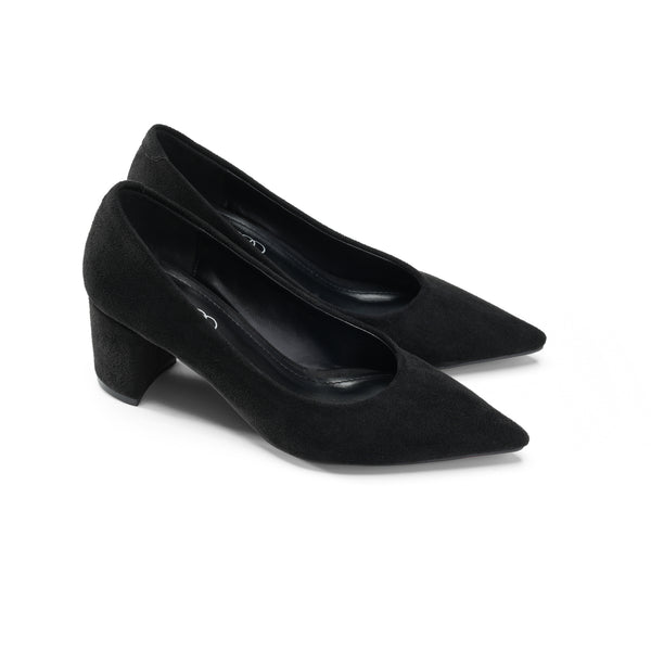 Heels With A Sleek Pointed Toe Design - Black