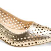 The Matrix Block Heel - Gold