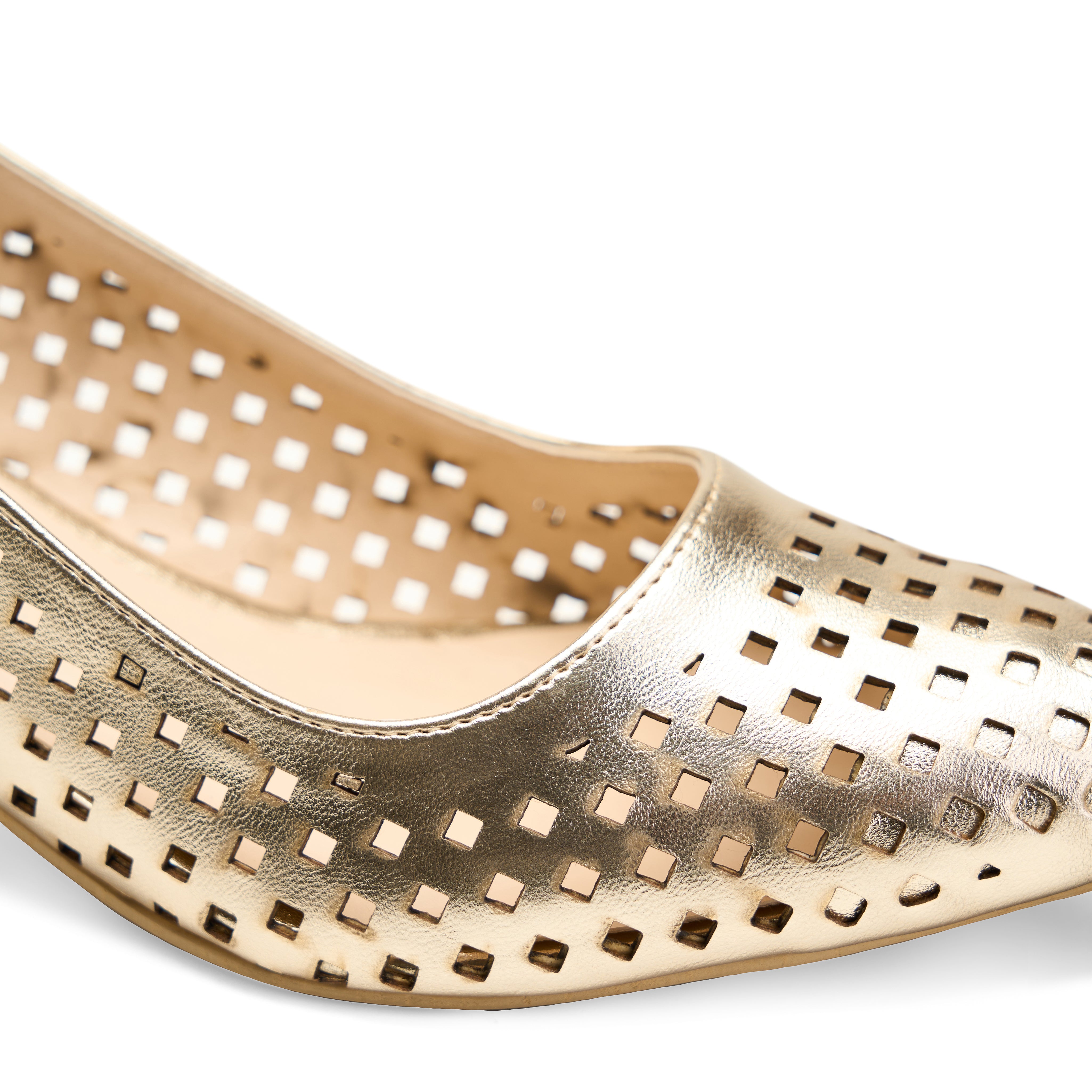 The Matrix Block Heel - Gold