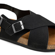 The Minimalist Criss-Cross Sandal - Black
